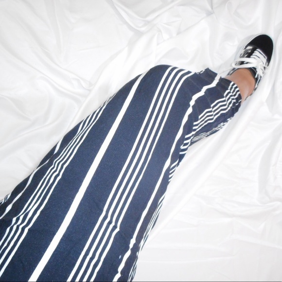 Flared Striped Drawstring Pants - Picture 2 of 4